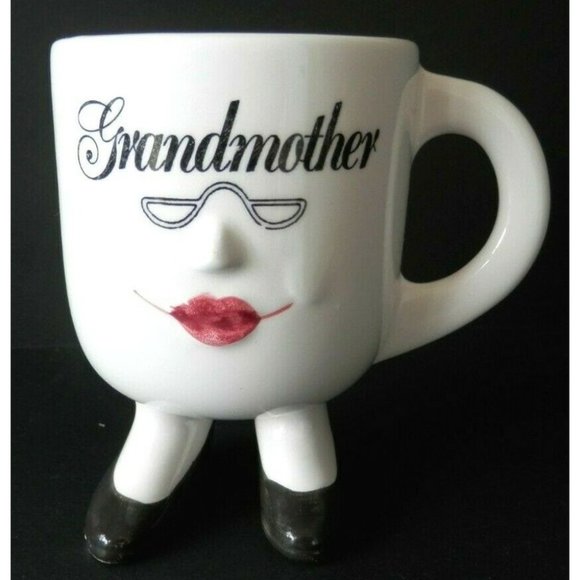 Enesco Other - ENESCO Porcelain Grandmother Footed Novelty Mug 1976 Japan